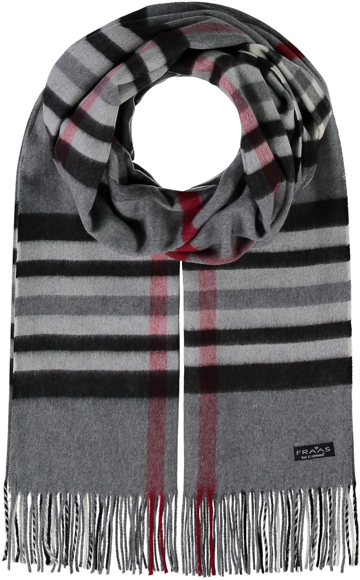 FRAAS PLAID CASHMINK OVERSIZED SCARF